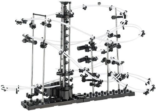 Playtastic Kugelachterbahn: Professionelle Kugel-Achterbahn, 193-teiliger Bausatz (Kugelbahn für Erwachsene, Kugelbahn Bausatz Erwachsene, perpetuum Mobile)