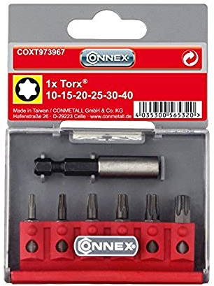 Connex COXT973967 Bit-Satz TX-Antrieb, Magnethalter, 7-teilig