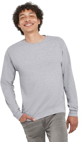 Hanes Men's Long-Sleeve ComfortSoft T-Shirt (Pack of 4) - Gray - Large