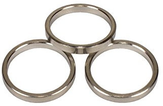 iso-design Edelstahl Gardinenringe mit Faltenlegehaken für 12 mm Durchmesser Gardinenstangen, 10 Stück