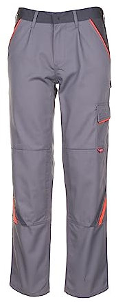 Planam 2420038 Herren Visline Bundhose, mehrfarbig (zink/orange/schiefer), Größe 38