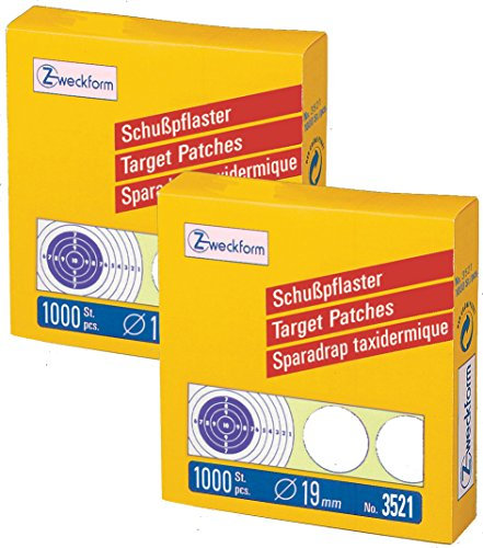 2000er Pack Avery Zweckform 3521 Schusspflaster, Ø 19 mm, vorgedruckt, 2 Rollen weiß