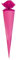 goldbuch 97826 Bastelschultüte, Rohling zum Selbstgestalten mit Filzverschluss, Schultüte 70cm, Zuckertüte zur Einschulung, für Einschüler, Schulkinder & Berufsanfänger, Pink