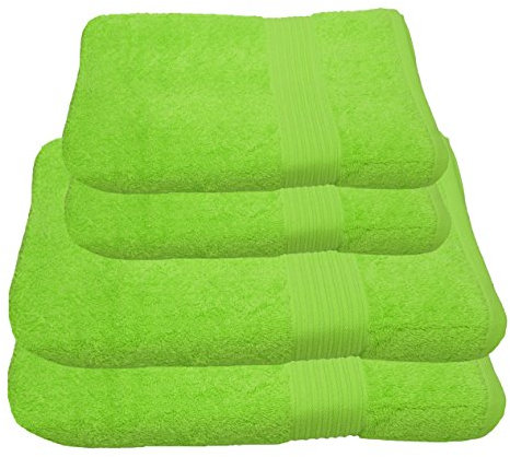 Julie Julsen Handtuch Set 2X Duschtuch 2X Handtuch Apfelgrün/in 23 Farben erhältlich weich und saugstark