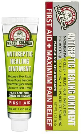 Brave Soldier Antiseptic Healing Ointment – Fast-Acting Wound Care for cuts, scrapes, and Burns. Promotes Quick Healing, Prevents Infection, and Reduces Scars. 1oz
