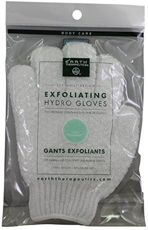 Exfoliating Gloves,White By Earth Therapeutics - Pair, 6 Pack
