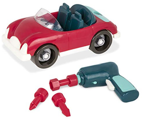 Battat - Roadster de Take-Apart - Jouet de Construction pour Enfant - Kit de véhicule pour Le développement - Jeu de Construction pour Voitures de Sport - Tournevis et Outils - 3 Ans et +