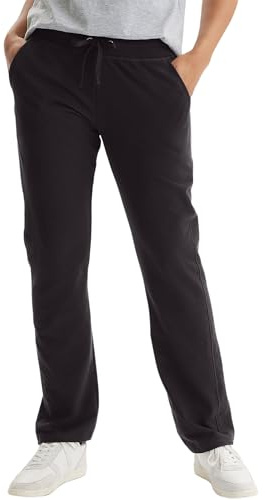 Hanes womens French Terry Pocket pants, Black, X-Large US