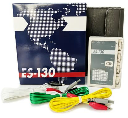 ITO ES-130 Palm-Sized Electro Acupuncture Machine | Portable 3 Channel Electro Acupuncture Stimulator with Frequency Selector, Dual Intensity, Professional Handheld Device, Alternative to TENS Machine