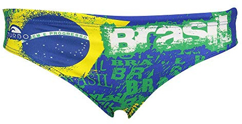 TurboTronic Happy Brasil - Bañador Unisex, Multicolor, L