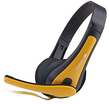 Canyon CNS-CHSC 1BY Gaming Headset Binaurales kabelgebundenes On-Ear, 2 m Kabel, Schwarz und Gelb