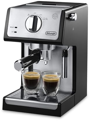 De'Longhi 15-Bar Pump Espresso Machine with Milk Frother & Temperature Control - Compact Home Barista Coffee Maker for Espresso, Latte, Cappuccino & Iced Coffee, Easy to Clean Design