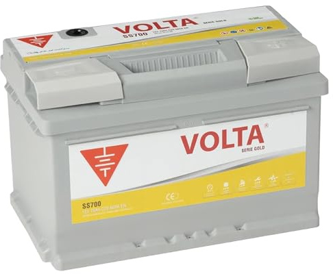 Batería de Coche Start-Stop EFB 70Ah 680 AEN - Volta Gold SS700D - Sistema Start-Stop Básico - Borne +Derecha - Medidas Largo 278 x Ancho 175 x Alto 175 mm con 2 Años Garantía - Fabricación Europea