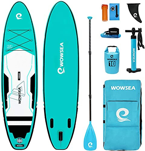 WOWSEA Trophy T2 Stand Up Paddle Board Hinchable, Duraderas y Estables Caza Sup Tabla, Pesca & Exploradora Tablas De Paddle con Accesorios iSUP, Buena Opción para El Ejercicio Acuático y Recreación
