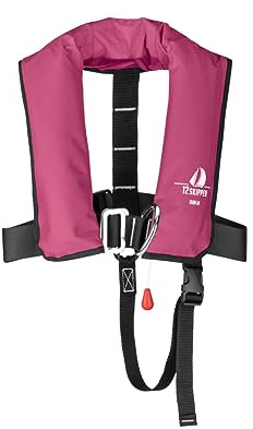 12skipper Junior giubbotto di salvataggio automatico ISO 150N con imbragatura, giubbotto salvagente, rosa