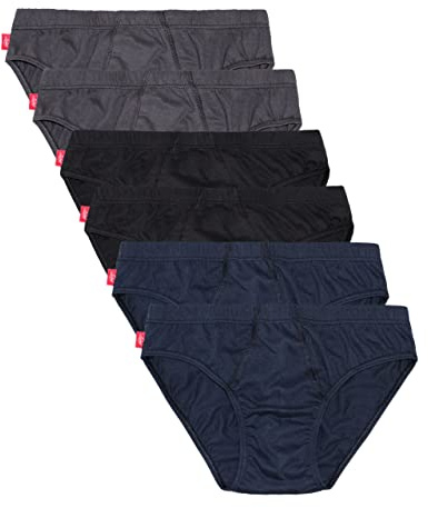 Liabel Slip Homme 100% Coton Art. 959 Lot de 6 pièces Multicolore 7 (XXL)
