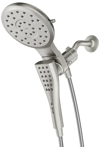 Moen Verso Chrome Round Rain Shower Head and Detachable Handshower Combination with Magnetix Docking System and 60-inch Metal Hose, 220C2