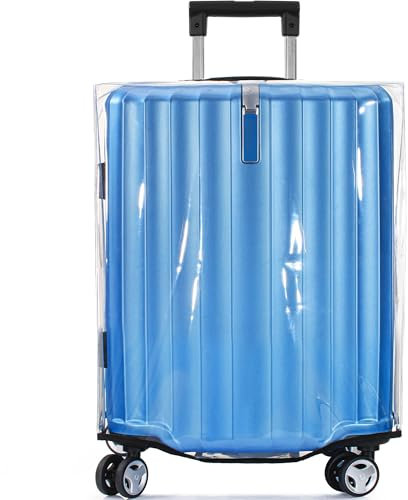 BlueCosto Gepäckabdeckung für Koffer – transparenter Gepäckschutz aus PVC – Premium-Reisezubehör zum Schutz des Gepäcks