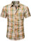 Blu Apparel Men's Checked Shirt Mens Shirts Short Sleeve and Long Sleeve Cotton Casual Shirt for Men (UK, Alpha, L, Regular, Regular, Green/Brown)