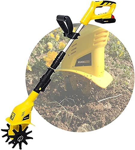 Samnuerly Scarificatore Elettrico Senza Fili 20V Motozappatrice Portatile con Batteria Ricaricabile, profondità di Lavoro di 16 cm, per Giardini, orti, Serre