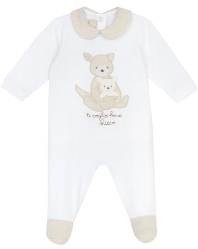 Chicco, Tutina Neonato/Neonata, con Comoda Apertura con Bottoncini, in Morbido Cotone, Lavabile in Lavatrice, Abbigliamento Neonato/Neonata 0-24 Mesi, Designed in Italy