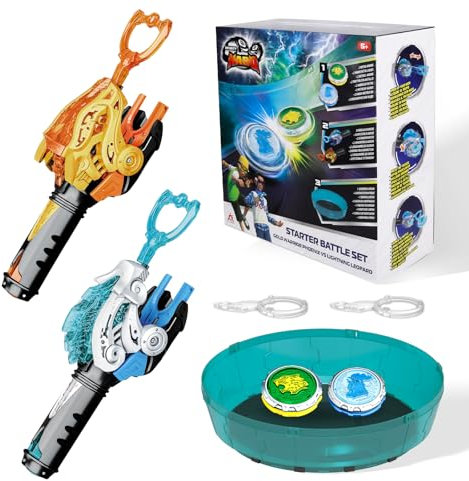 INFINITY NADO Toupie pour Enfants Jouets métalliques garçons, Jouet Enfant 5 6 7 8 9 10 11 12 Ans Garcon Fille Cadeau,Starter Battle Set