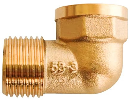 D&DHardware Messing Winkel 90 Grad 1/2 AG auf 1/2 IG,Gewindefitting,Winkel 90 grad AG/IG,Messing Fittings,Messing Winkelverbinder Rohrverschraubung für Rohranschluss Wassertank Garten