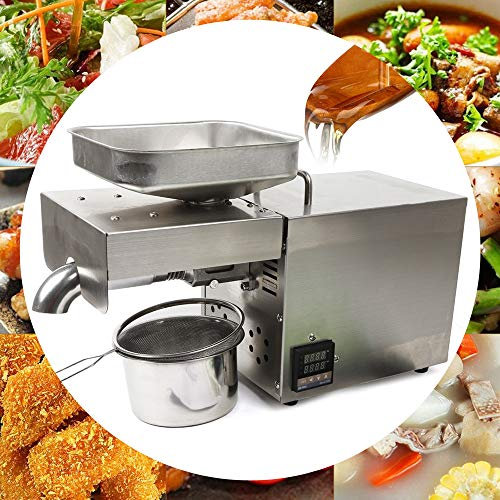 Edelstahl ÖLpresse ÖLmüHle Expeller Extraktion Maschine ÖL Automatische OIL Press Automatischer Maschinenpresser Kommerziell für größten Teil des Ölgehalts von mehr als 25% der Ölpflanzen 220V 610W