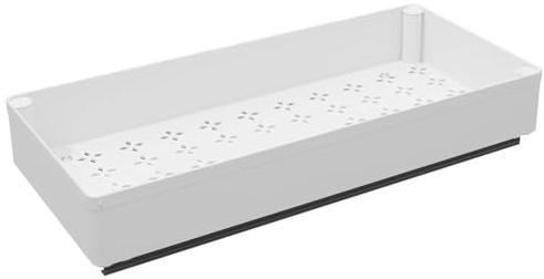 Creperture Cassetto Estraibile da Cucina, 40 x 18 x 7 cm Ripiano Cassetto Telescopico in ABS Scorrevole dai Cassetti Scaffali per Cucina, Soggiorno, Bagno
