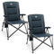 TIMBER RIDGE Camping Chair 2 Set for Adults Heavy Duty, Oversized Folding Chair Padded with High Back & Cup Holder Comfy 150kg, Portable Garden Beach Fishing outdoor Picnic Dining Recliner