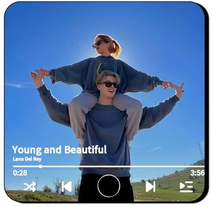 Custom Fridge Magnet With Photo & Built-in Music Player, Personalized Refrigerator Magnet, Customized Album Sticker Gifts for Couples, Music Lovers for Christmas (STYLE03)