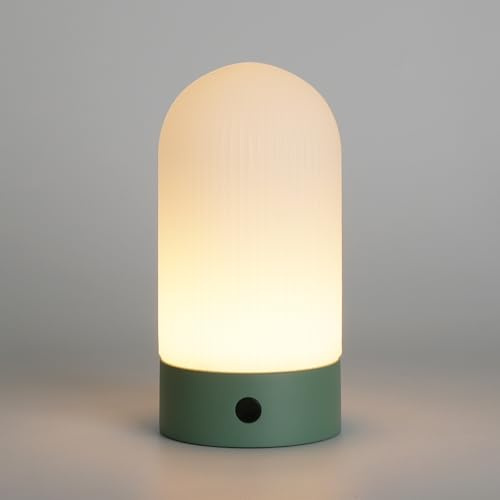 WEILAILUX Rechargeable Waterproof Shower Lamp, 2700K Warm LED (Green) | Cactus Table Lamp, Cordless Portable Lightweight, Touch Dimming, 4000mAh Battery 8-72 Hours, 180 Lumen, IP44 Indoor & Outdoor