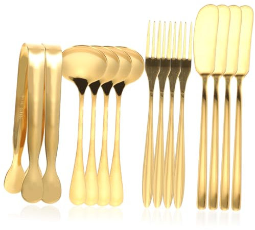 Homoyoyo Couteau à Beurre Fourchette à Fromage Cuillère à Dessert Ustensiles Acier Inoxydable De Couteaux Multifonctions Pour Tartiner Et Servir