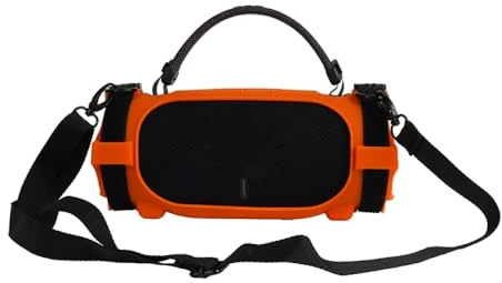 Silikonfodral skydd skal för Jbl Charge6 stereo vattentät gel mjukt skydd skyddande ärm skal droppsäker stötsäker resa bärväska påse med axelrem (orange)