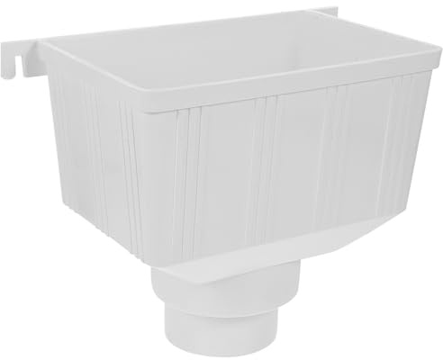 ABOOFAN Déviateur de Conduit de Gouttière en Plastique Blanc pour Récupération Eau de Pluie Filtre et Solution Solide pour Collecteur D'eau Extérieur