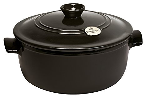 Emile Henry Eh794553 Cocotte Ronde Céramique Noir Fusain 28,5 X 28,5 X 18 cm
