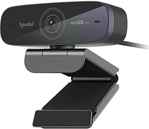 Spedal Webcam 1080P 60FPS mit Autofokus, Stereo-Mikrofon, Ideal für Streaming, Videoanrufe & Konferenzen, Kompatibel mit Windows, Mac OS, OBS, Zoom