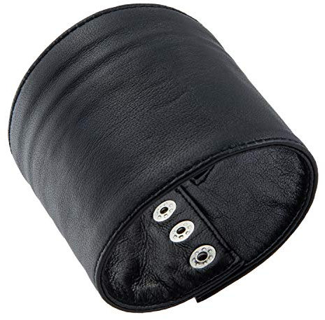 The Black Rose - Wrist bracelet/Handgelenk Brieftasche aus Nappaleder - Model Conan, Schwarz, XXL