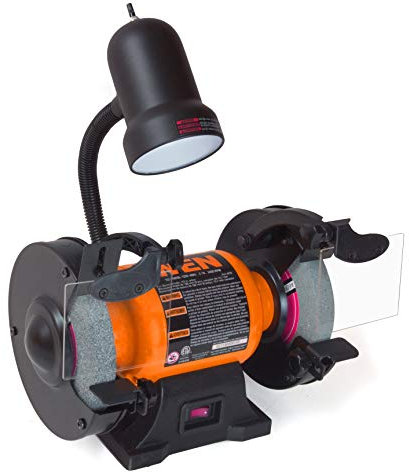 WEN BG4276 2.1-Amp 6-Inch Single Speed Bench Grinder with Flexible Work Light