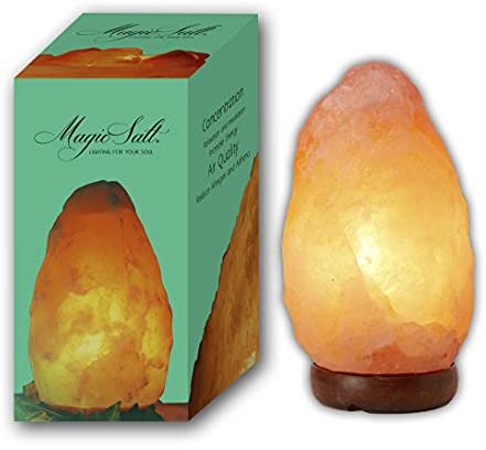 Lámpara de Sal del Himalaya de 2-3 kg con regulador de intensidad y bombilla LED - Magic Salt® Lighting For Your Soul