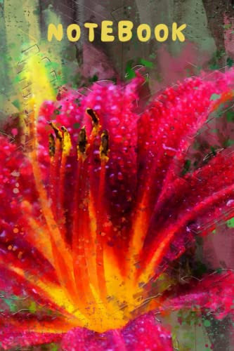 Notebook Daylily Flower: Yellow Daylily Flowers Composition Notebook, College Ruled 6x9 Inches 120 Pages.