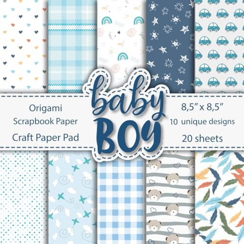 Baby Boy Scrapbook Paper: Decorative Craft Paper Pad | Paper Arts, Origami, Scrapbooking, Decoupage, DIY Crafts, Stationery Making