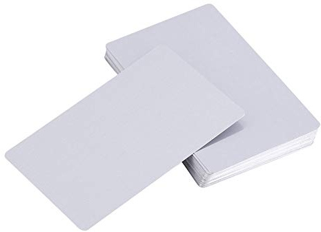 `Biglietti Visita in Metallo 50 Pezzi, Alluminio Incisi, Bianco Oro Nero Blu Viola, Blank Vergini per Ufficio Fai Da Te` -