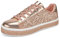 UUBARIS Damen-Tennis-Sneaker, glitzernd, neonfarben, glitzernd, Strass, Bling, Hochzeit, Brautschuhe, glänzende Paillettenschuhe, Rosegold Glitter, 43 EU