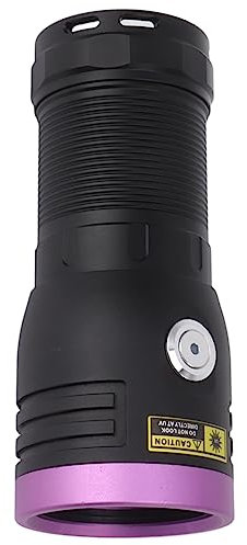 AMONIDA Torcia UV a Luce Nera, Prestazioni di Dissipazione del Calore, Custodia Ricaricabile in Lega di Alluminio Torcia a Luce Nera per Interni