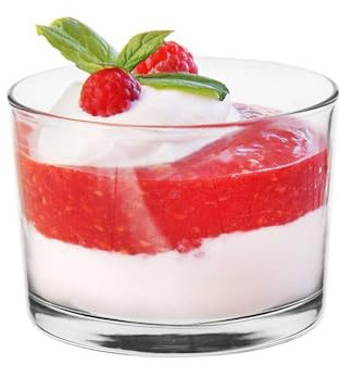 Glasmark KROSNO 1992 Eisbecher Glas 6 Stück 150 ml Eisschale Dessertschale Glasschale Spülmaschinenfest, Durchsichtig