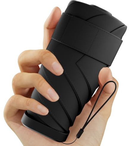 Copulan Kompakter Mini-Reiseschirm, aus umweltfreundlichen Materialien, ultraleicht, sonnen- und regenbeständiger kleiner Regenschirm, Taschenschirm, Geschenk