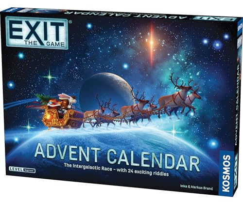Thames & Kosmos EXIT: Intergalactic Race Advent Calendar | Christmas Escape Room Game for Kids & Adults | 1+ Players | Ages 10+ | 24-Day Puzzle Challenge for Family Holiday Fun