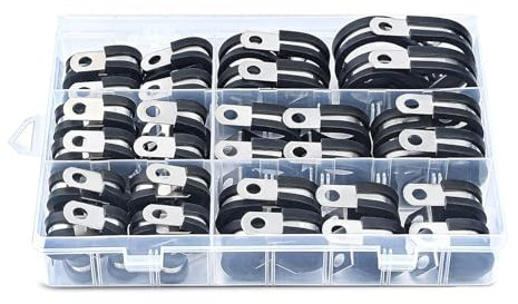 Les 60 Pièces Complètes Ensemble Pinces Tuyaux Métalliques Isolées En Caoutchouc Pour Tube Le Sécurisé Du Cordon Comprennent Des Vis