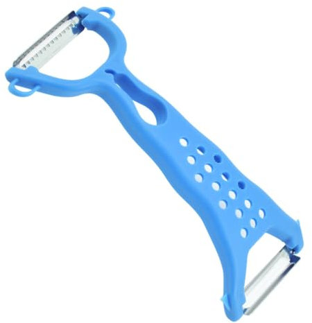 JchEnye Râpe Légumes Double Face, Éplucheur Double Fonction en Acier Inoxydable, Outil 2 en 1, Éplucheur de Fruits et Légumes avec Poignée Ergonomique (1 PC)